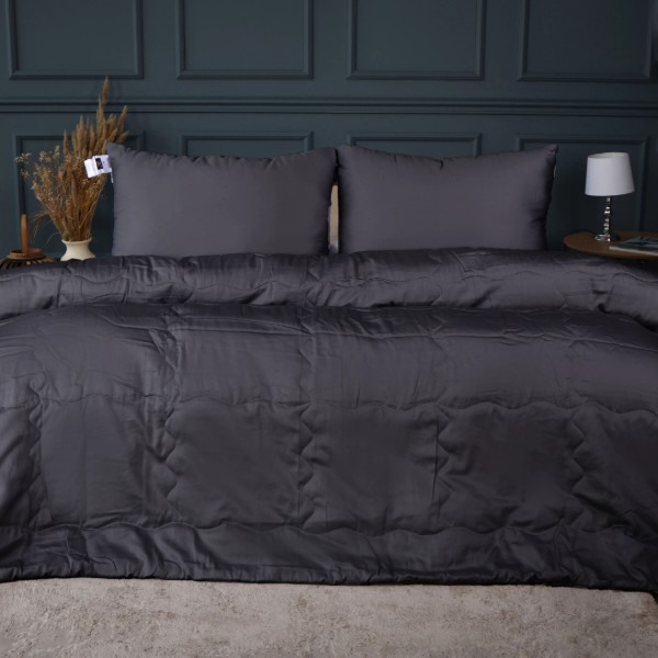 Фото - Ковдра дитяча літо MirSon №2996 110х140 Line Satin Premium 0240 Iron grey Bamboo + 2 наволочки 50х70 (2200010979589)